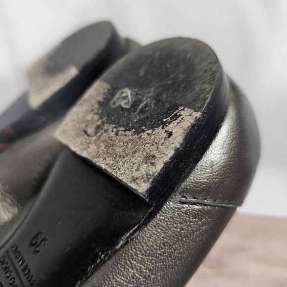 AGL Attilio Women's Metallic Leather Cap Toe Ballet Flat Shoe 39 EU 9 US - Picture 8 of 13